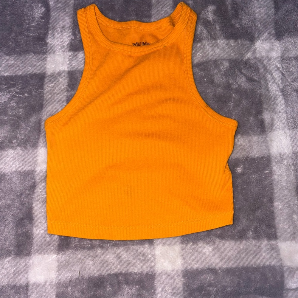 Wild Fable Bright Orange Ribbed Tank